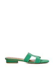 Dune London Green Standard Fit Loupe Smart Slider Sandals - Image 7 of 7