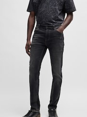 BOSS Grey Light Slim Fit Soft-Motion Denim Jeans - Image 1 of 5