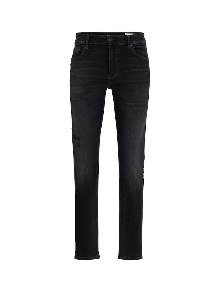 BOSS Grey Light Slim Fit Soft-Motion Denim Jeans - Image 5 of 5