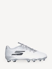 Skechers White / Silver Younger Kids Firm Ground Football Boots - Bild 1 von 5