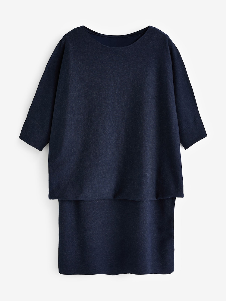 Phase Eight Navy Becca Batwing Knitted Dress - Image 6 of 6 Phase Eight Navy Becca Batwing Knitted Dress - Image 6 of 6