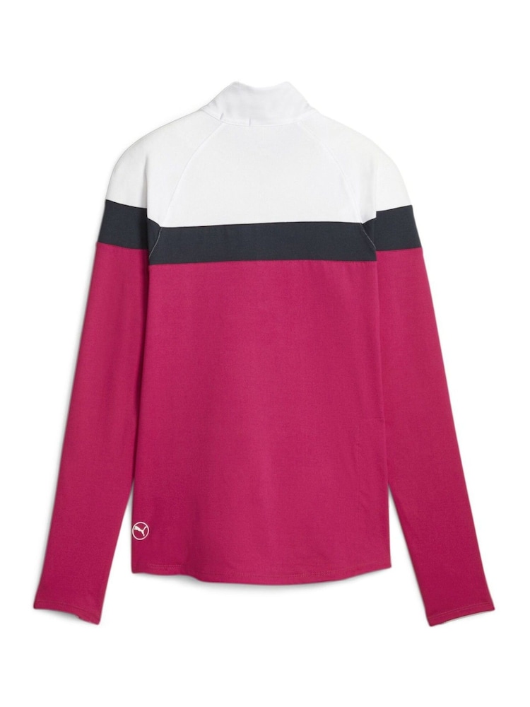 Puma Pink Womens Golf Lightweight Quarter-Zip Top - Image 5 of 5