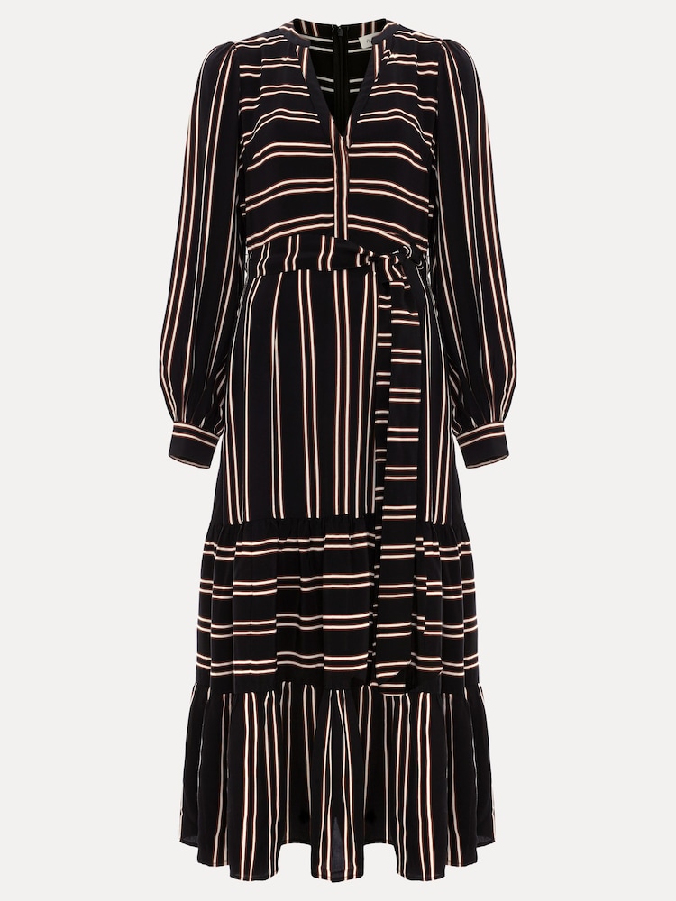 Phase Eight Black Stripe Laura Midaxi Dress - Image 7 of 7