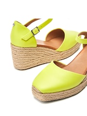 Moda in Pelle Gialla Square Toe Espadrille Wedges - Image 4 of 4