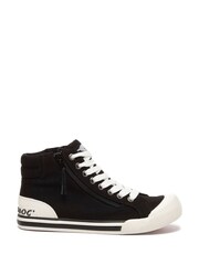 Rocket Dog Jazzin Hi 10A Canvas Cotton Black Trainers - Image 2 of 5