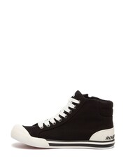 Rocket Dog Jazzin Hi 10A Canvas Cotton Black Trainers - Image 4 of 5