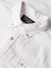 Superdry White 100% Cotton Merchant Store Short Sleeve Shirt - Image 6 of 6