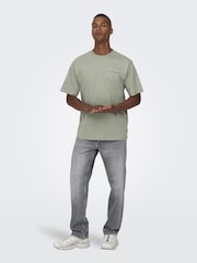 Only & Sons Grey Straight Leg Jeans - Image 3 of 6