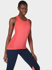 Sweaty Betty Coral Pink Athlete Seamless Workout Tank Top - Image 1 of 7