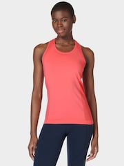 Sweaty Betty Coral Pink Athlete Seamless Workout Tank Top - Image 2 of 7