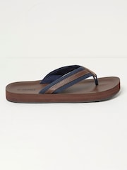 FatFace Ryde Natural Leather Flip Flops - Image 1 of 3