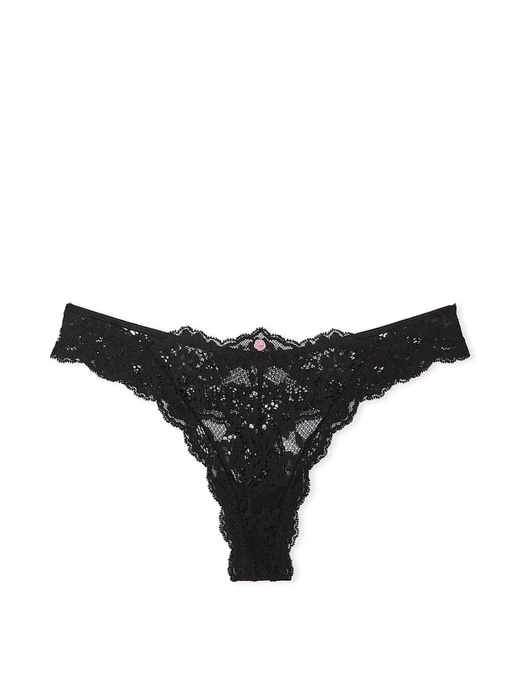 Victoria's Secret Black Thong Lace Knickers - Image 3 of 3