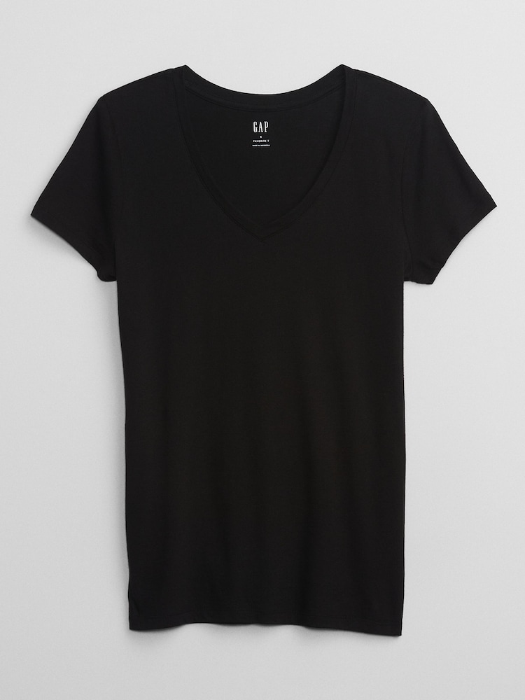 Черный - Gap Избранное Cotton-Modal с коротким рукавом футболка - Image 3 of 3