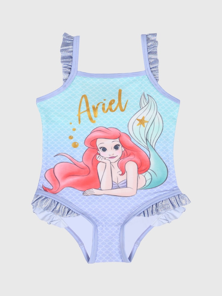 Brand Threads Purple Disney Princess Ariel Girls Swimming Costume - Image 1 of 5