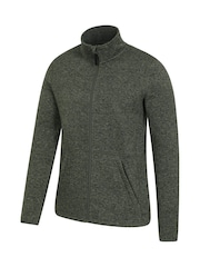 Mountain Warehouse Green Mens Idris II Full-Zip Fleece Jacket - Image 3 of 5