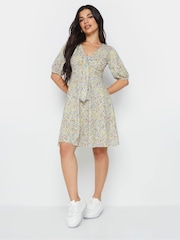 PixieGirl Petite Pink Tie Front Dress - Image 1 of 5