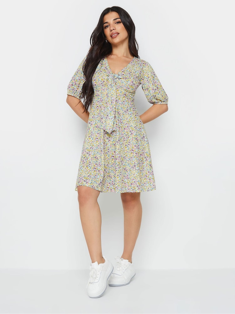 PixieGirl Petite Pink Tie Front Dress - Image 1 of 5