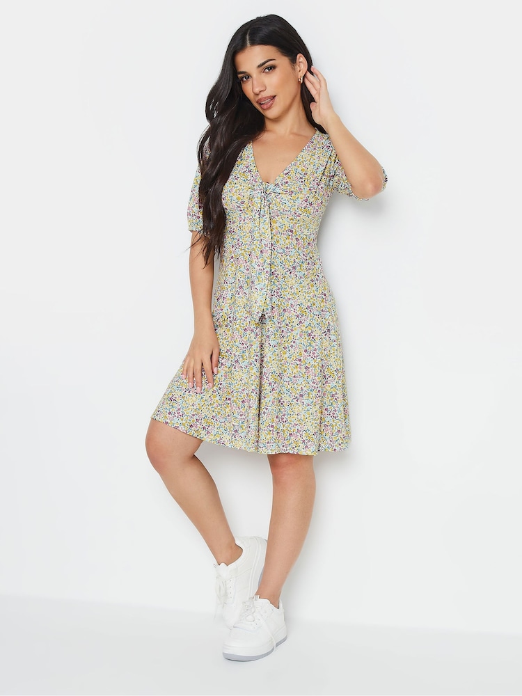 PixieGirl Petite Pink Tie Front Dress - Image 2 of 5