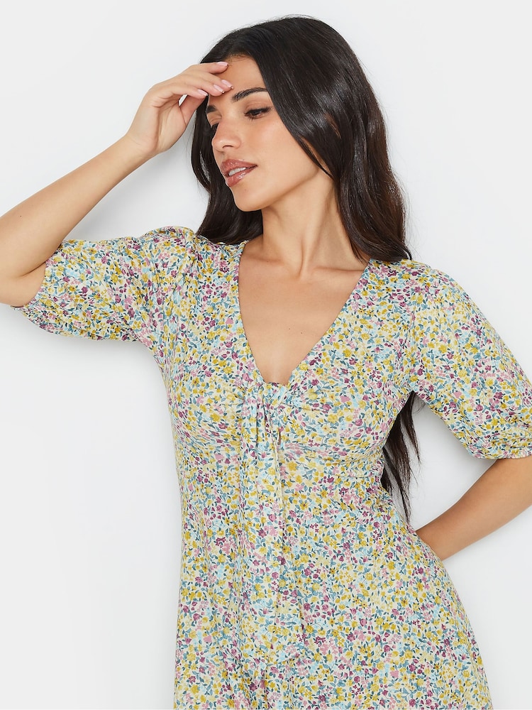 PixieGirl Petite Pink Tie Front Dress - Image 4 of 5