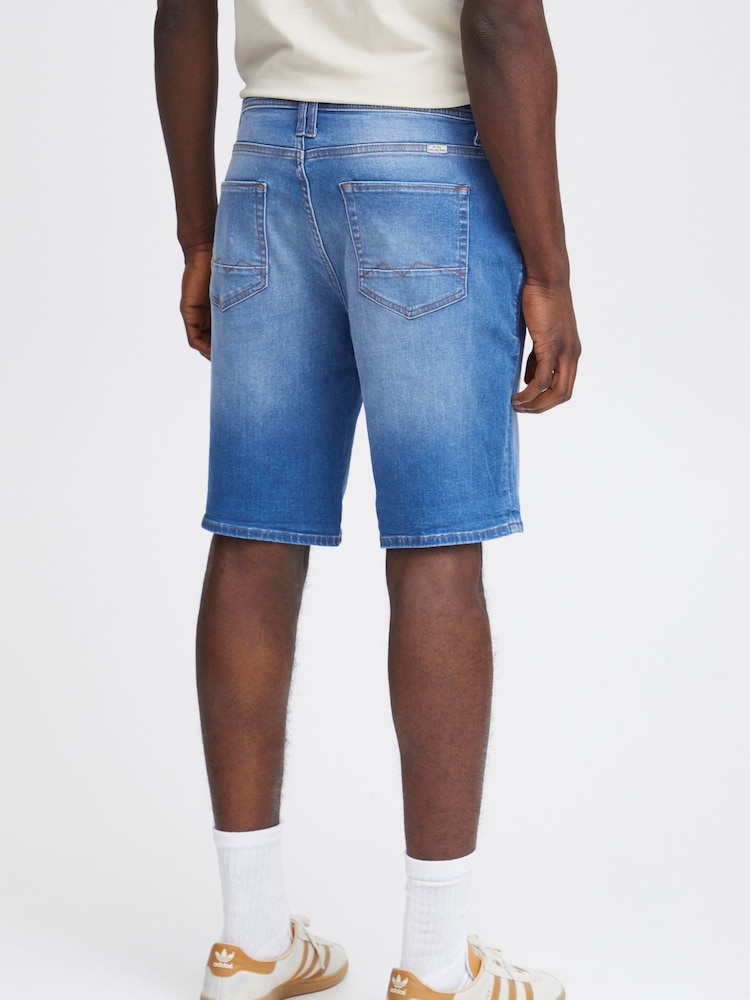 Blend Blue Stretch Denim Shorts - Image 2 of 5 Blend Blue Stretch Denim Shorts - Image 2 of 5