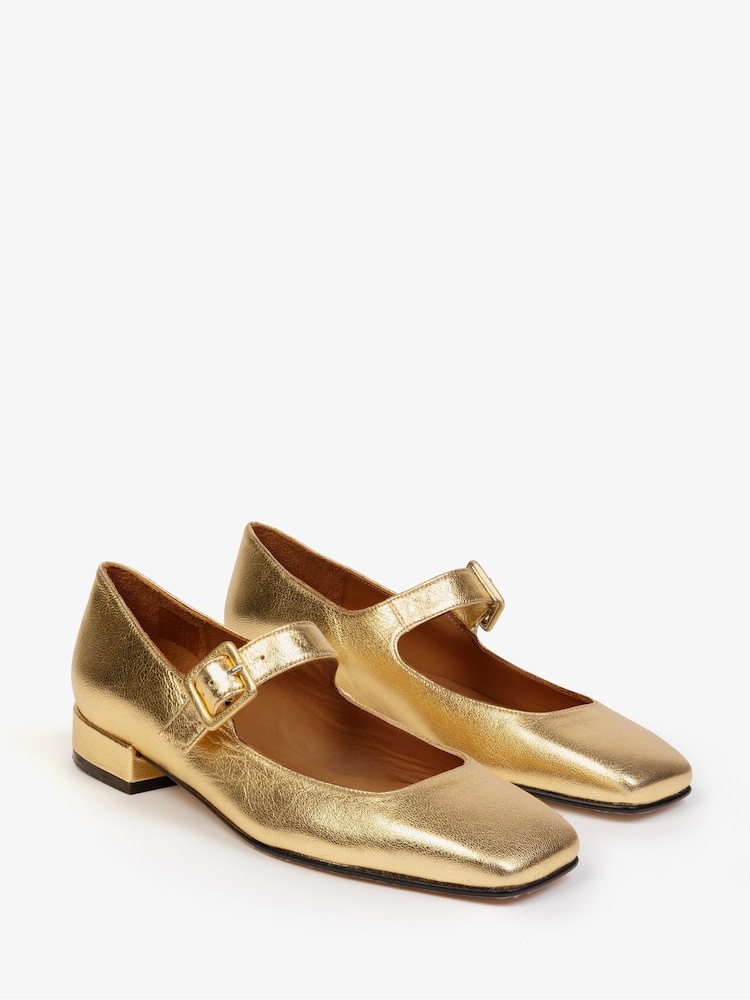 Penelope Chilvers Silver Low Mary Jane Leather Shoes - Image 3 of 4