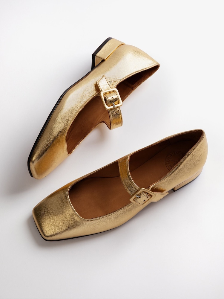 Penelope Chilvers Silver Low Mary Jane Leather Shoes - Image 4 of 4
