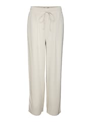 VERO MODA Neutral Linen Blend Wide Leg Trousers - Image 4 of 4