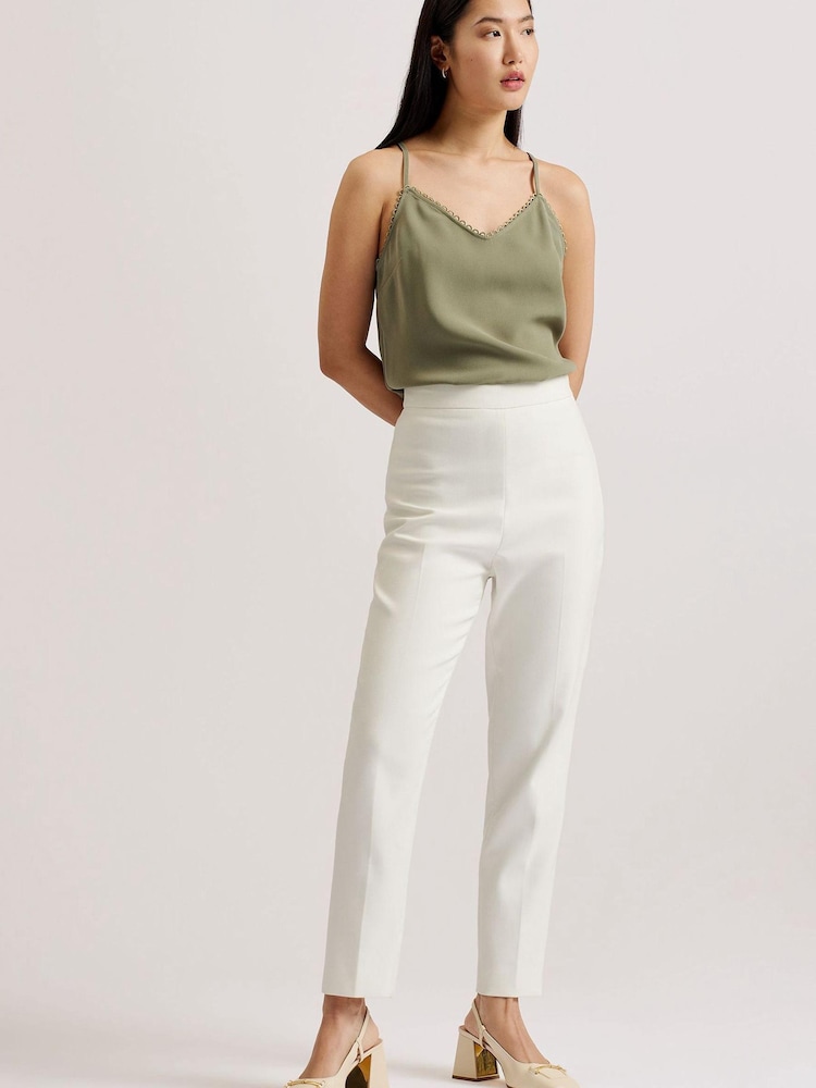 Ted Baker Cream Mid Block Meya Heels With Signature Keeper - Image 5 of 5