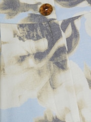 River Island Blue Floral Print Tailored Shorts - Image 4 of 4