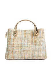 Dune London Cream Dinkydorrien Mini Metal Handle Tote Bag - Image 4 of 7