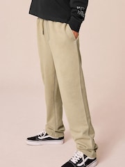 Cement Washed 100% Cotton Straight Leg Garment Dyed Joggers (3-16yrs) - Image 1 of 5