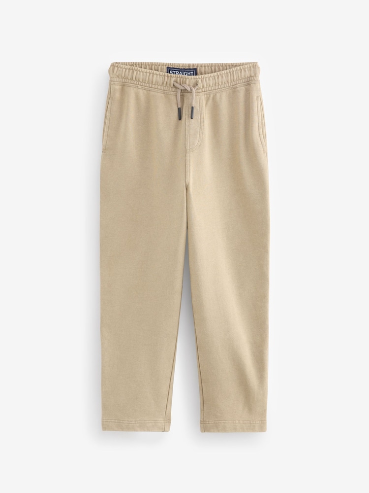 Cement Washed 100% Cotton Straight Leg Garment Dyed Joggers (3-16yrs) - Image 2 of 5
