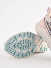 White/Pink Elastic Lace Hike Trainers - Image 3 of 6