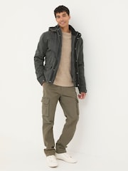 FatFace Hadley Dark Grey Hooded Jacket - Image 1 of 6