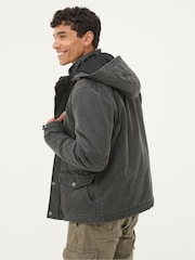 FatFace Hadley Dark Grey Hooded Jacket - Image 2 of 6