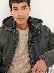 FatFace Hadley Dark Grey Hooded Jacket - Image 4 of 6