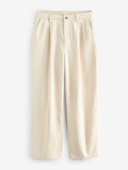 American Vintage Cream Tineborow Straight 100% Cotton Trousers - Image 6 of 6