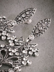 Silver Tone Tabitha Simmons Victoria Chandelier Earrings - Image 5 of 6