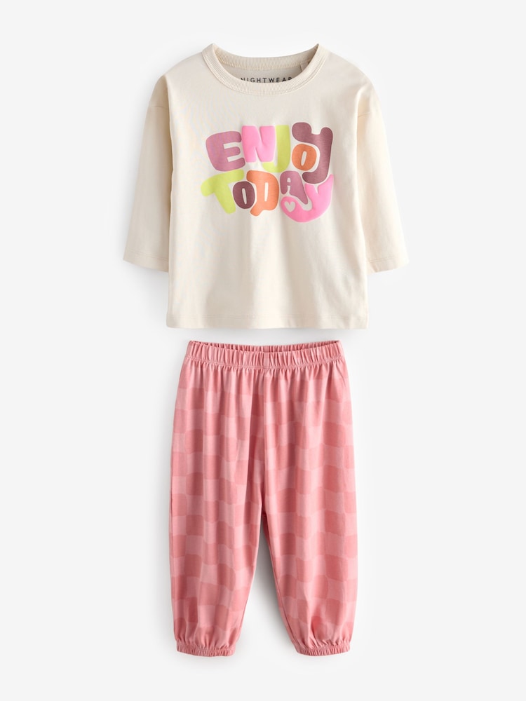 Fraise rose / damier - Pyjama imprimé 3 Pack (9mths-8yrs) - Image 7 of 11