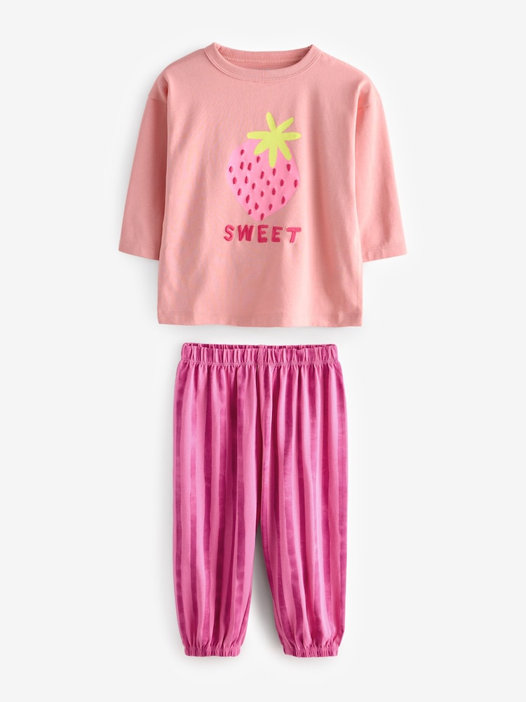 Fraise rose / damier - Pyjama imprimé 3 Pack (9mths-8yrs) - Image 8 of 11