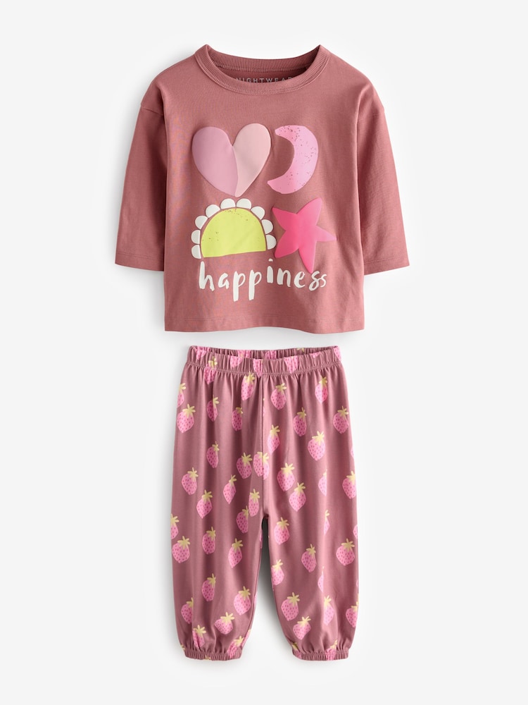 Fraise rose / damier - Pyjama imprimé 3 Pack (9mths-8yrs) - Image 9 of 11