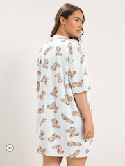 Yours Curve Grey Sleep T-Shirt Nightdress - Image 3 of 6