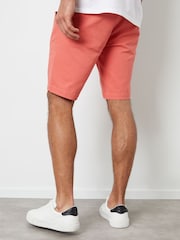 Coral - Threadbare Slim Fit Cotton Chino Shorts With Stretch - Imagen 2 de 4