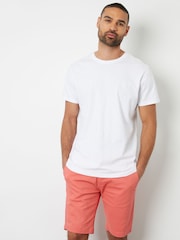 Coral - Threadbare Slim Fit Cotton Chino Shorts With Stretch - Imagen 3 de 4