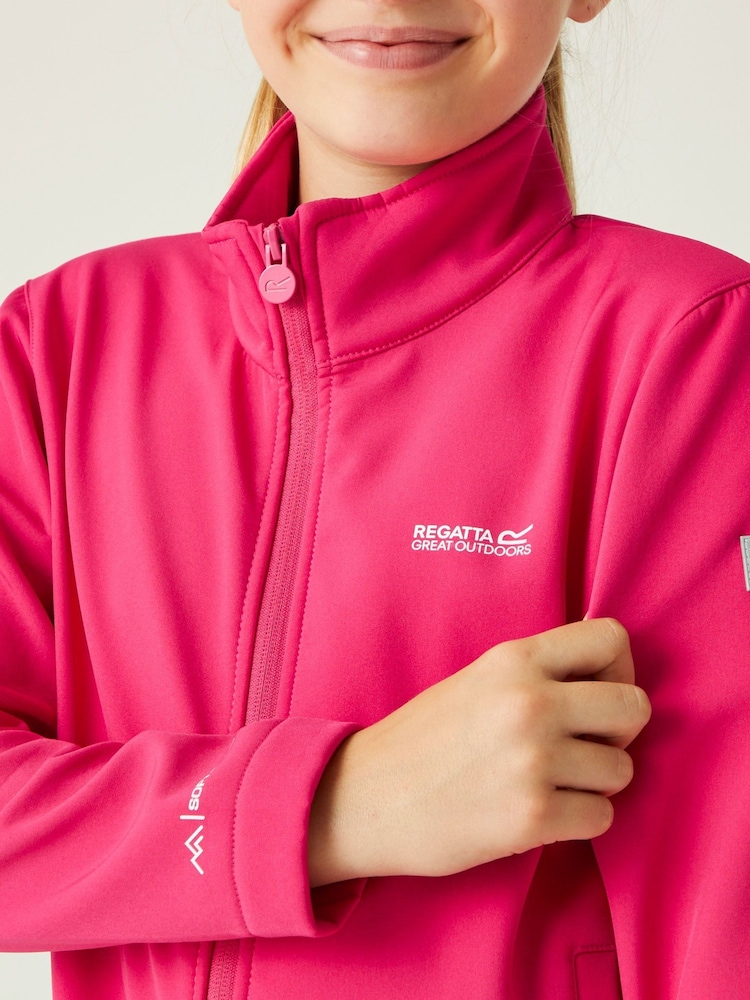Regatta Pink Junior Cera Softshell Jacket - Image 4 of 7
