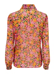 Pour Moi Orange Natalya Metallic Star Chiffon Shirt - Image 4 of 4