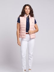 U.S. Polo Assn. Pink Lightweight Womens Puffer Gilet - Image 3 of 6