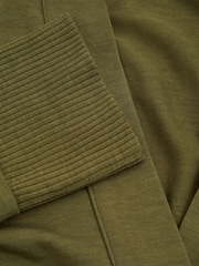 Reiss Green Nixi Lyocell-Wool Open-Collar Top - Image 8 of 8