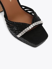 Kurt Geiger London Black Crystal Strap Platform Sandals - Image 4 of 4