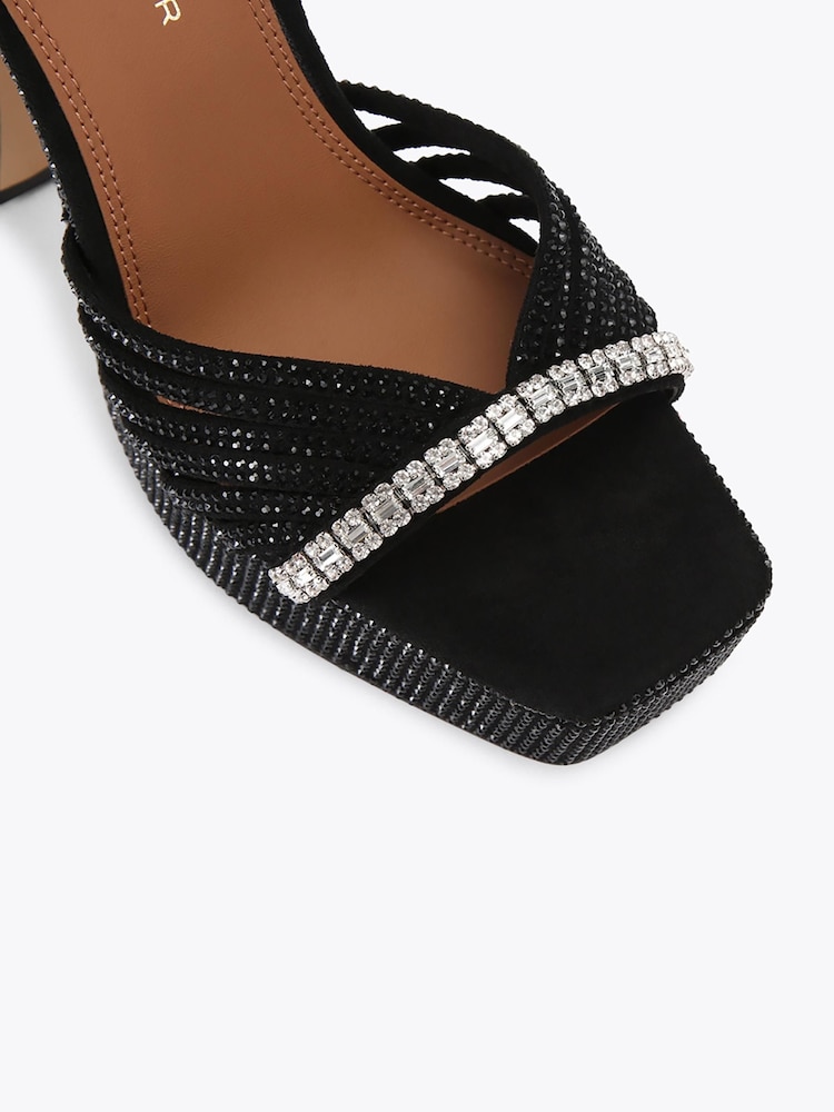 Kurt Geiger London Black Crystal Strap Platform Sandals - Image 4 of 4 Kurt Geiger London Black Crystal Strap Platform Sandals - Image 4 of 4